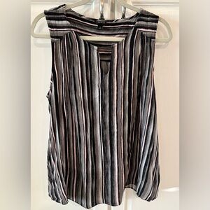 torrid Black & Pink Vertical Stripe Keyhole Sleeveless Camisole